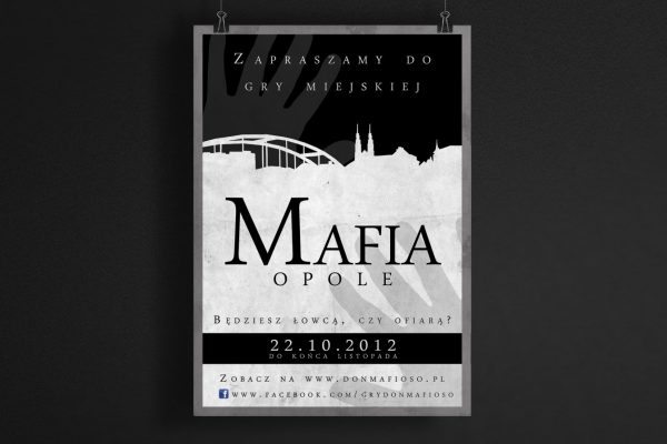 Mafia, gra miejska - plakat Opole